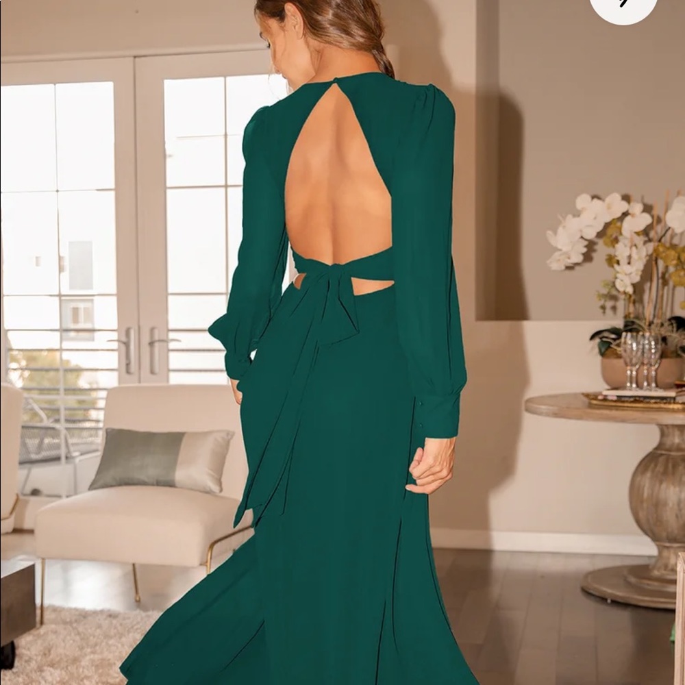 Lulu’s hunter green maxi dress